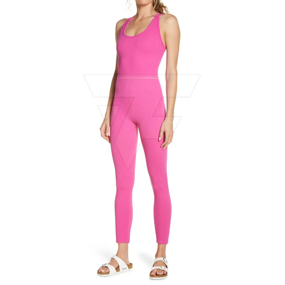 High Quality Women Jumpsuit For Fashion Wear Custom Women Plain Jumpsuits In Pink Color